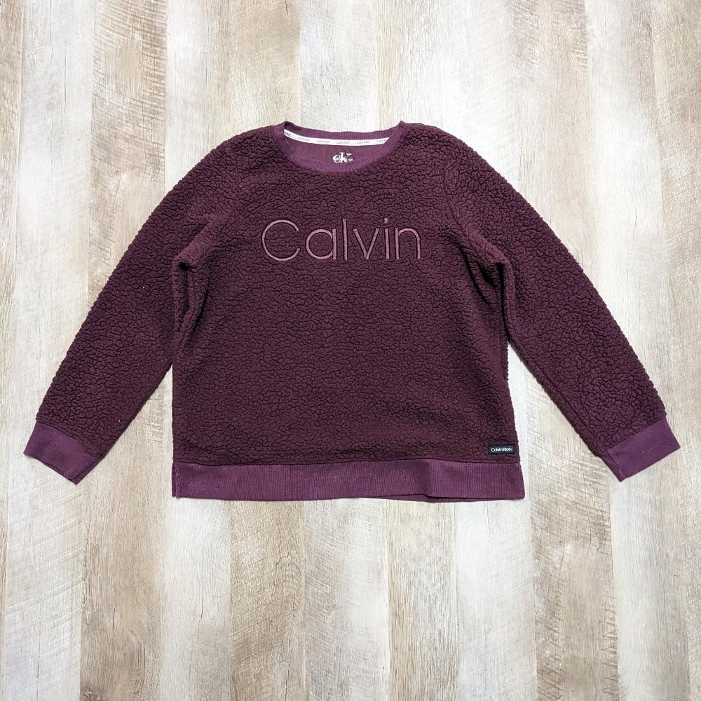 Calvin Klein Plum Sherpa Sweatshirt